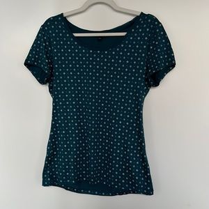 Banana republic teal patterned shirt size M